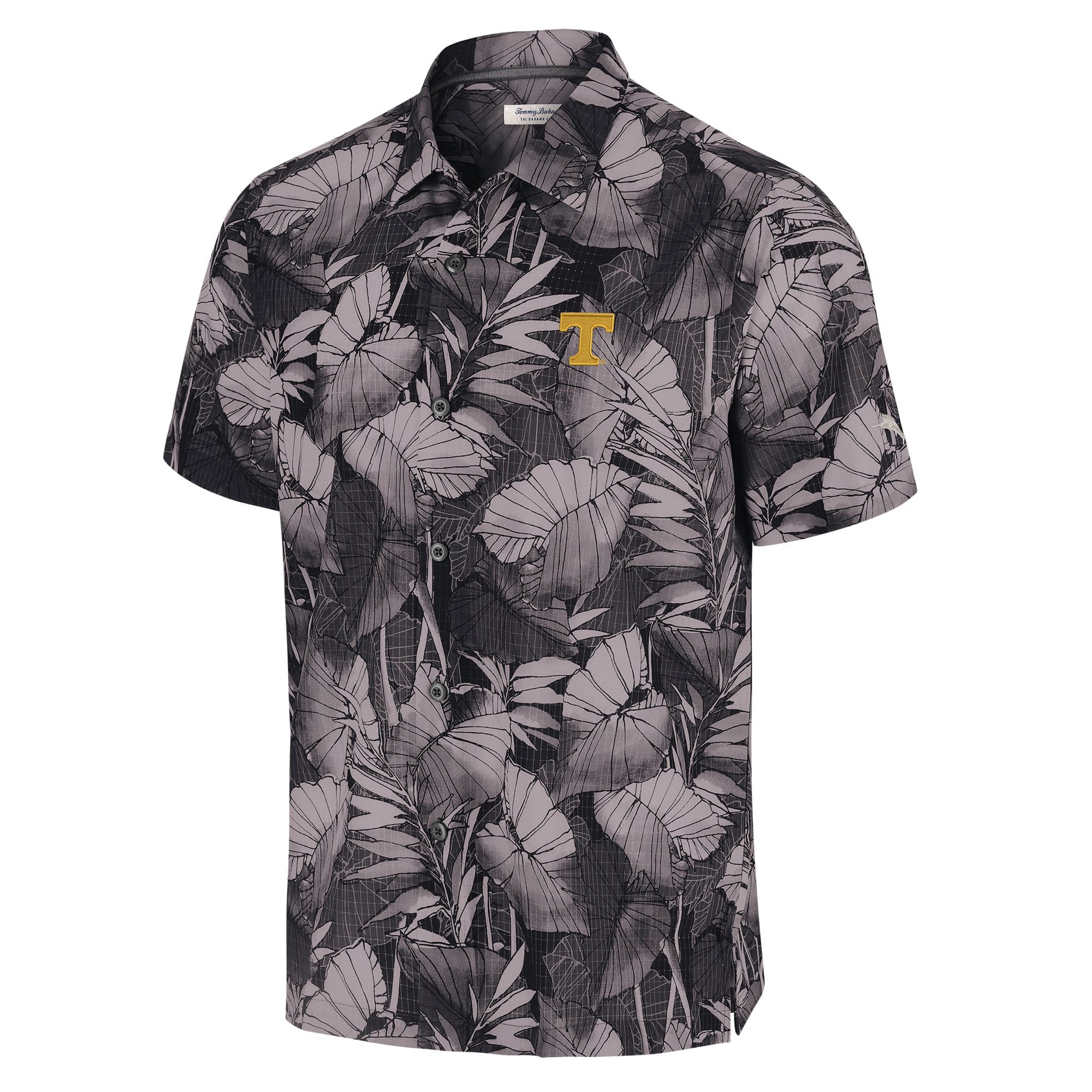 Haut boutonné noir pour homme Tommy Bahama Tennessee Volunteers Coast Nuevo Fronds Camp